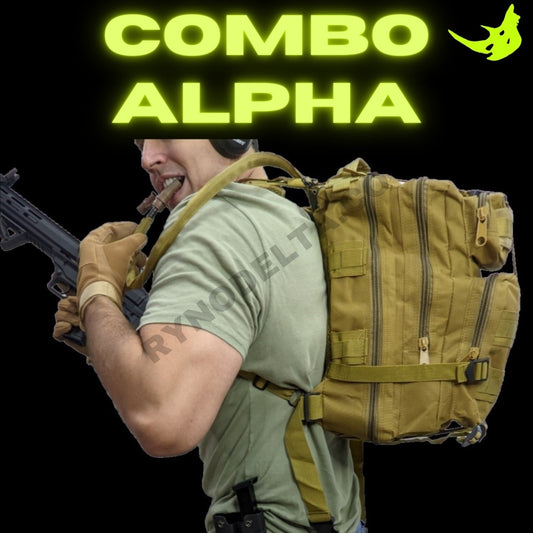 Combo Alpha= Morral 30Litros + Bolsa hidratante + Obsequio táctico + Envió GRATIS