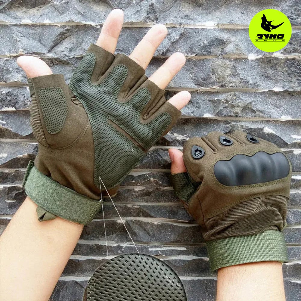 Guantes tácticos Omega medio dedo + Obsequio